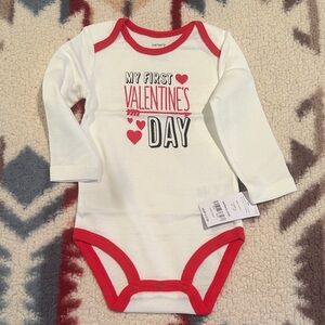 Carter's White and Red Valentine's Day Bodysuit
